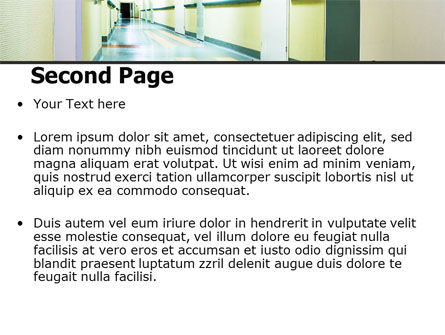 Modello PowerPoint - Corridoio dell'ospedale, Slide 2, 06928, Medico — PoweredTemplate.com