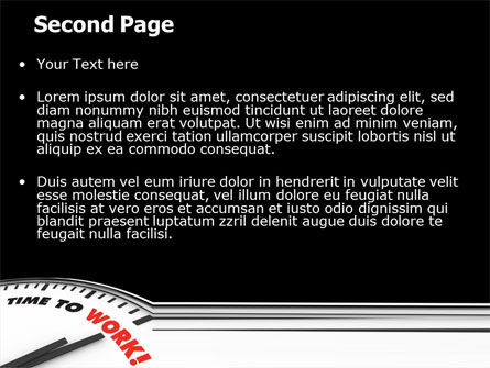 Modèle PowerPoint de temps de travailler, Diapositive 2, 06949, Concepts commerciaux — PoweredTemplate.com