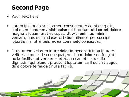 Grünes pixeliges thema PowerPoint Vorlage, Folie 2, 07017, Abstrakt/Texturen — PoweredTemplate.com