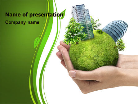 绿色栖息地PowerPoint模板, 免费 PowerPoint模板, 07037, 自然与环境 — PoweredTemplate.com