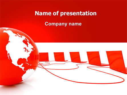 网络连接PowerPoint模板, 免费 PowerPoint模板, 07042, 技术与科学 — PoweredTemplate.com