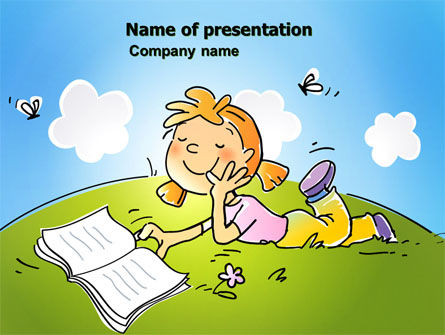 Carefree Child PowerPoint Template, PowerPoint Template, 07057, Education & Training — PoweredTemplate.com