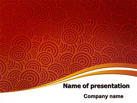Red Spirals Theme PowerPoint Template, Free PowerPoint Template, 07061, Abstract/Textures — PoweredTemplate.com