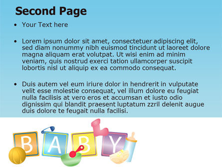 Modèle PowerPoint de thème bébé, Diapositive 2, 07094, Education & Training — PoweredTemplate.com