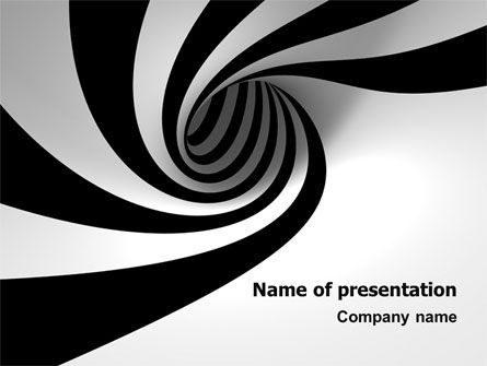 Balck和白色漩涡PowerPoint模板, 免费 PowerPoint模板, 07109, 抽象/纹理 — PoweredTemplate.com