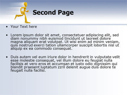 파워포인트 템플릿 - 노란색 실행 남자, 슬라이드 2, 07128, 컨설팅 — PoweredTemplate.com
