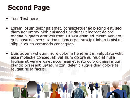 Modello PowerPoint - Luogo affollato, Slide 2, 07162, Persone — PoweredTemplate.com