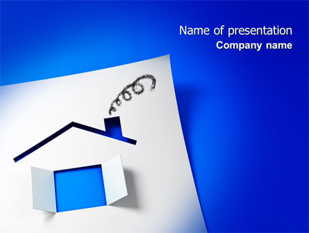 House Window PowerPoint Template, Free PowerPoint Template, 07167, Real Estate — PoweredTemplate.com