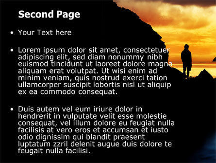 Modèle PowerPoint de le soleil couchant sur la plage, Diapositive 2, 07211, Nature / Environnement — PoweredTemplate.com