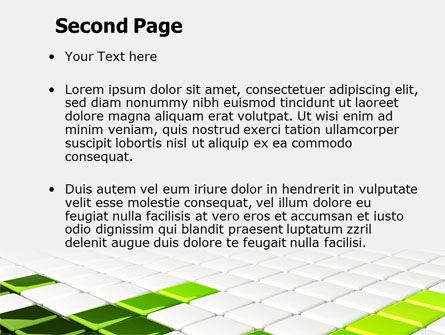 Grünes quadrat PowerPoint Vorlage, Folie 2, 07250, Abstrakt/Texturen — PoweredTemplate.com