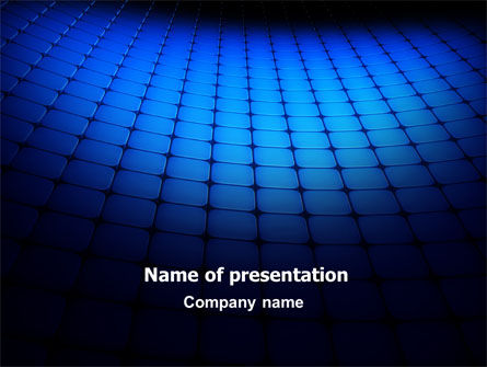 Blue Grid Surface PowerPoint Template, Free PowerPoint Template, 07270, Abstract/Textures — PoweredTemplate.com