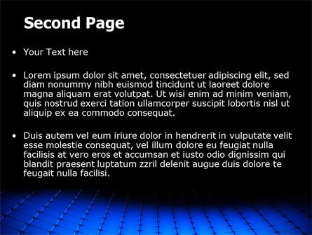 Templat PowerPoint Permukaan Grid Biru, Slide 2, 07270, Abstrak/Tekstur — PoweredTemplate.com