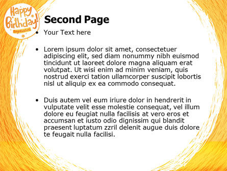 Templat PowerPoint Selamat Ulang Tahun Kartu, Slide 2, 07278, Liburan/Momen Spesial — PoweredTemplate.com