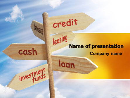 Credits and Loans PowerPoint Template, Free PowerPoint Template, 07279, Financial/Accounting — PoweredTemplate.com