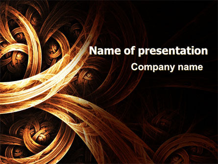 Modello PowerPoint - Riccioli giallo scuro, Gratis Modello PowerPoint, 07285, Astratto/Texture — PoweredTemplate.com