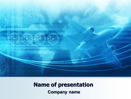 Air Communication PowerPoint Template, 07302, Cars and Transportation — PoweredTemplate.com