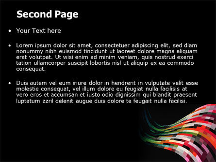 パレット波 - PowerPointテンプレート, スライド 2, 07348, 抽象／テクスチャ — PoweredTemplate.com