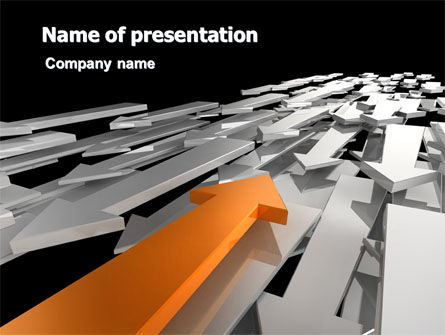 Modello PowerPoint - Direzione opposta, Gratis Modello PowerPoint, 07358, Concetti del Lavoro — PoweredTemplate.com