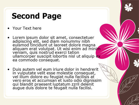 Fuchsia blume PowerPoint Vorlage, Folie 2, 07364, Abstrakt/Texturen — PoweredTemplate.com