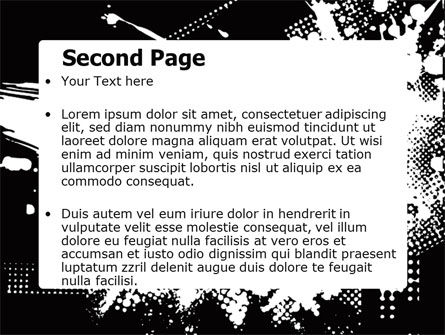 Dunkles grunge-thema PowerPoint Vorlage, Folie 2, 07371, Abstrakt/Texturen — PoweredTemplate.com