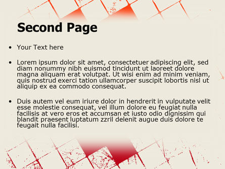 Templat PowerPoint Merah Kuadrat, Slide 2, 07377, Abstrak/Tekstur — PoweredTemplate.com