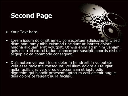 暗いメカニズム - PowerPointテンプレート, スライド 2, 07404, 実用／産業 — PoweredTemplate.com