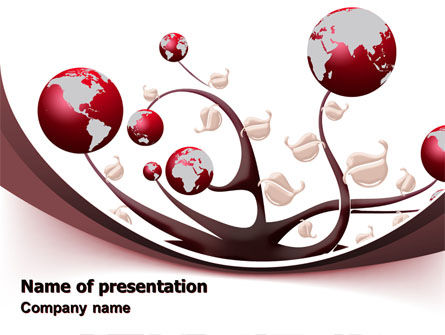 生长地球的水果PowerPoint模板, 免费 PowerPoint模板, 07418, 自然与环境 — PoweredTemplate.com