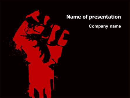 Fist PowerPoint Template, 07424, Military — PoweredTemplate.com