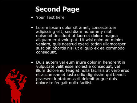 Fist PowerPoint Template, Slide 2, 07424, Military — PoweredTemplate.com