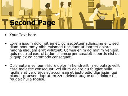 Templat PowerPoint Aktivitas Kerja Kantor, Slide 2, 07429, Bisnis — PoweredTemplate.com
