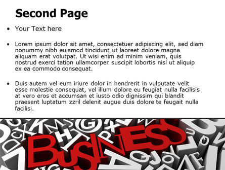 Modèle PowerPoint de typographie commerciale, Diapositive 2, 07435, Business — PoweredTemplate.com