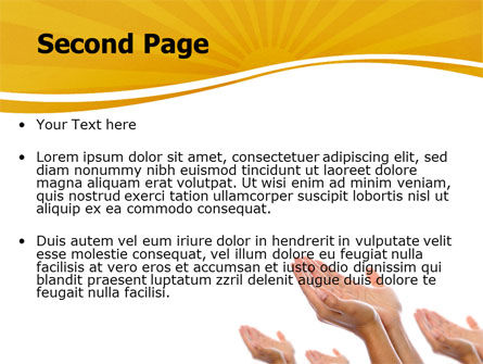 Begging Hands PowerPoint Template, Slide 2, 07442, Religious/Spiritual — PoweredTemplate.com