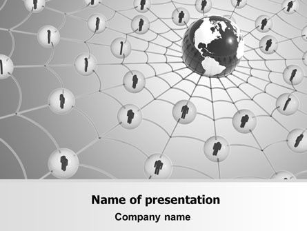 Wide World Web PowerPoint Template, Free PowerPoint Template, 07443, Technology and Science — PoweredTemplate.com