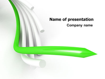 Plantilla de PowerPoint - 3d tubos abstractos, Gratis Plantilla de PowerPoint, 07446, Conceptos de negocio — PoweredTemplate.com