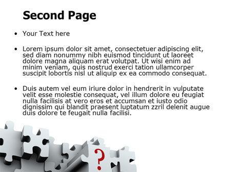 Modello PowerPoint - 3 di puzzle tridimensionale, Slide 2, 07476, Consulenze — PoweredTemplate.com