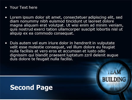 Team Building Theme In A Deep Blue PowerPoint Template, Slide 2, 07488, Consulting — PoweredTemplate.com