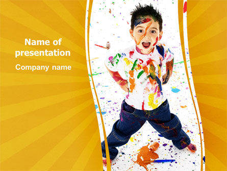 Madcap Kid PowerPoint Template, Free PowerPoint Template, 07491, Careers/Industry — PoweredTemplate.com