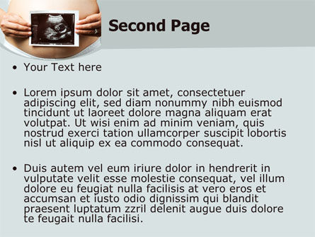 Ultrasound Portrait Of Baby PowerPoint Template, Slide 2, 07501, Medical — PoweredTemplate.com