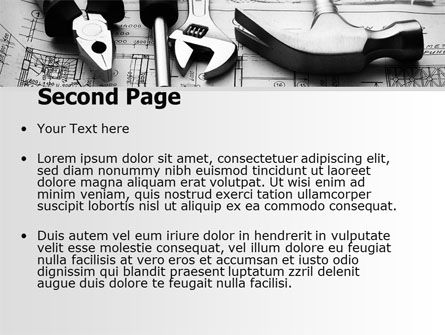Templat PowerPoint Alat Dan Draf, Slide 2, 07516, Utilitas/Industri — PoweredTemplate.com