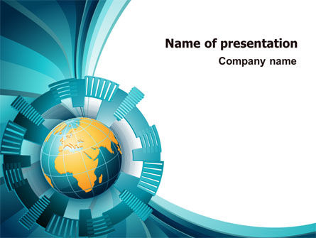 抽象地球仪PowerPoint模板, 免费 PowerPoint模板, 07534, 全球 — PoweredTemplate.com