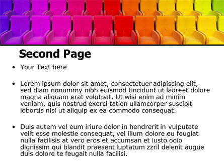 Spektrum farbige stühle PowerPoint Vorlage, Folie 2, 07540, Karriere/Industrie — PoweredTemplate.com