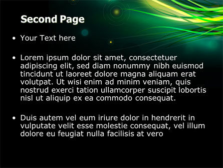 Templat PowerPoint Gratis Garis Kuning Hijau, Slide 2, 07550, Abstrak/Tekstur — PoweredTemplate.com