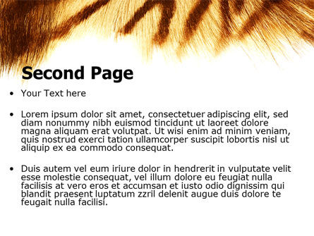 Modèle PowerPoint de peau de tigre, Diapositive 2, 07552, Animaux de compagnie — PoweredTemplate.com