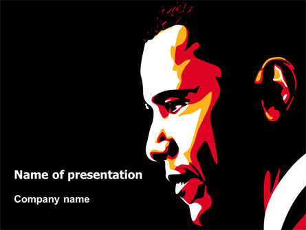 Barack Obama PowerPoint Template, Free PowerPoint Template, 07556, People — PoweredTemplate.com