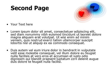 3D Pie Red Blue Colored Diagram PowerPoint Template, Slide 2, 07558, Business Concepts — PoweredTemplate.com
