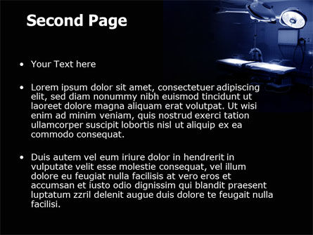 Operation Room In Dark Blue PowerPoint Template, Slide 2, 07560, Medical — PoweredTemplate.com