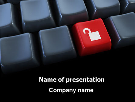 Unlock Key PowerPoint Template, 07615, Technology and Science — PoweredTemplate.com
