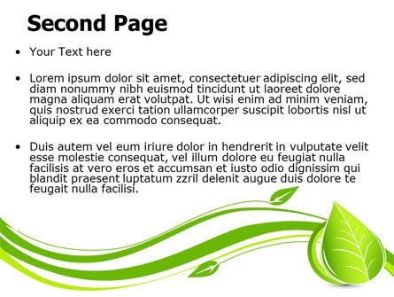Tender Green Spring Leaf PowerPoint Template, Slide 2, 07618, Nature & Environment — PoweredTemplate.com