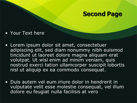 Green Leaf Design PowerPoint Template, Slide 2, 07623, Abstract/Textures — PoweredTemplate.com