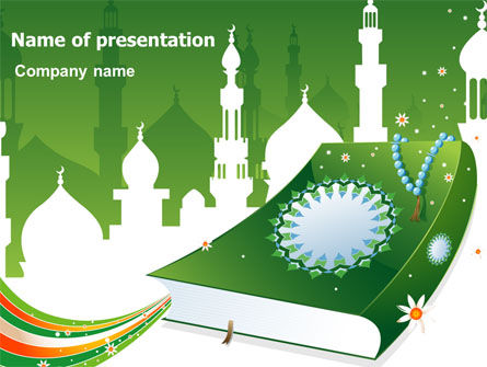 Coran PowerPoint Template, 07628, Religious/Spiritual — PoweredTemplate.com